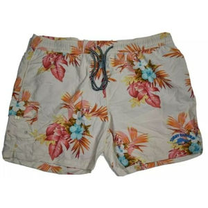 Mens Tommy Bahama Relax 2XL Cotton Blend Red Ivory Floral Swim Trunks XXL